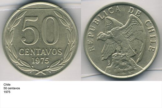 Chile - Centavo 50 - 1975 - G6 A2 H12 L6C4