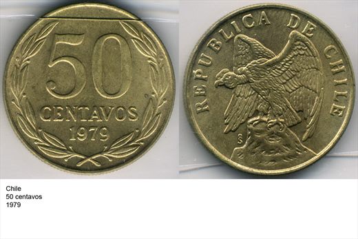 Chile - Centavo 50 - 1979 - G6 A2 H12 L6C5