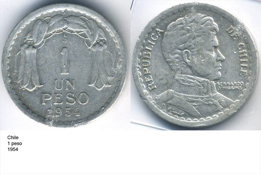 Chile - Peso 1 - 1954 - G5 A2 H11 L4C2