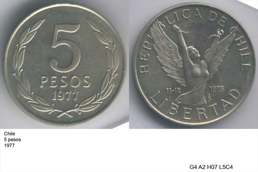 Chile - Peso 5 - 1977 - G4 A2 H07 L5C4