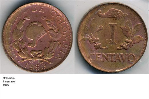 Colombia - Centavo 1 - 1969 - G6 A1 H04 L2C5