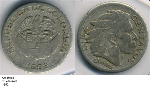Colombia - Centavo 10 - 1952 - G6 A1 H04 L6C5