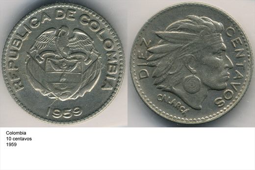 Colombia - Centavo 10 - 1959 - G6 A1 H04 L7C3
