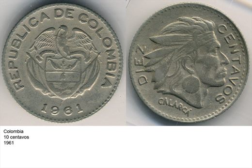 Colombia - Centavo 10 - 1961 - G6 A1 H04 L7C4
