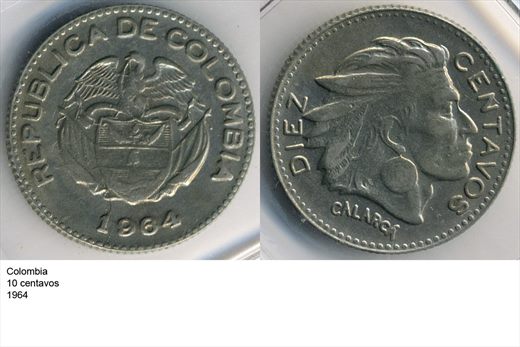 Colombia - Centavo 10 - 1964 - G6 A1 H04 L7C6
