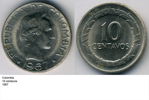 Colombia - Centavo 10 - 1967 - G6 A1 H05 L1C2