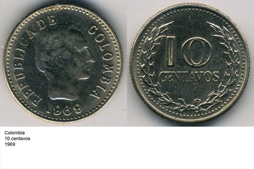 Colombia - Centavo 10 - 1969 - G6 A1 H05 L1C4
