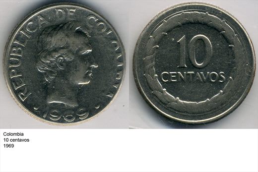 Colombia - Centavo 10 - 1969 - G6 A1 H05 L1C5
