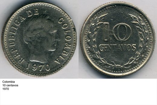 Colombia - Centavo 10 - 1970 - G6 A1 H05 L1C6