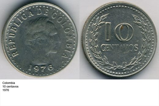 Colombia - Centavo 10 - 1976 - G6 A1 H05 L2C6