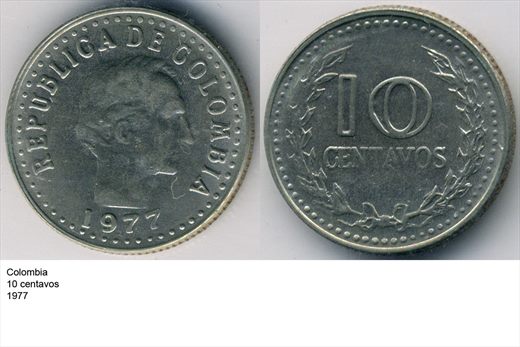 Colombia - Centavo 10 - 1977 - G6 A1 H05 L3C1
