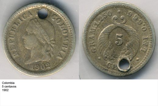 Colombia - Centavo 5 - 1902 - G6 A1 H04 L3C4