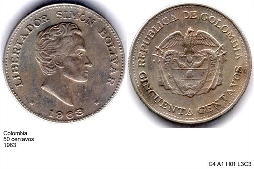 Colombia - Centavo 50 - 1963 - G4 A1 H01 L3C3