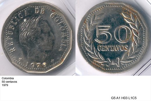 Colombia - Centavo 50 - 1979 - G5 A1 H03 L1C5