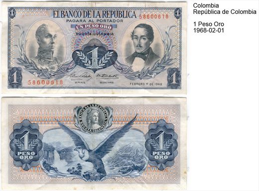 Colombia - Peso 1 - 1968-02-01