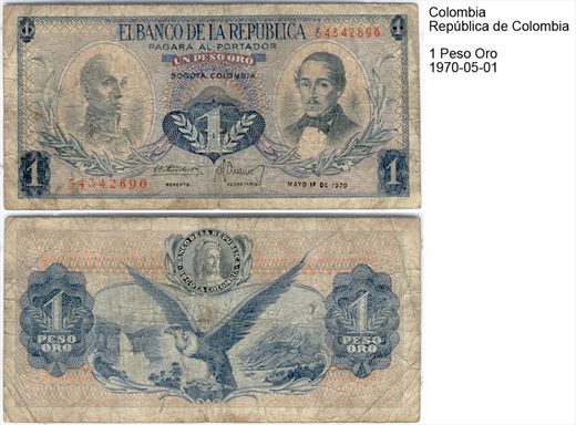 Colombia - Peso 1 - 1970-05-01