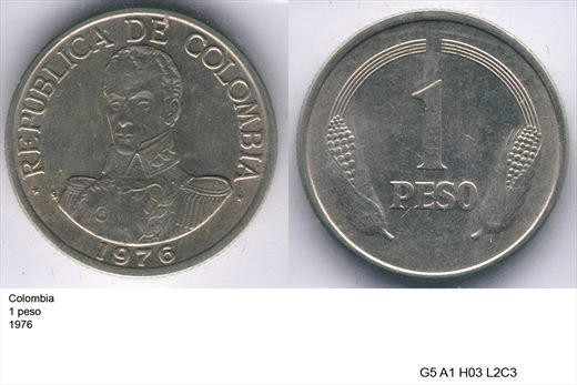 Colombia - Peso 1 - 1976 - G5 A1 H03 L2C3