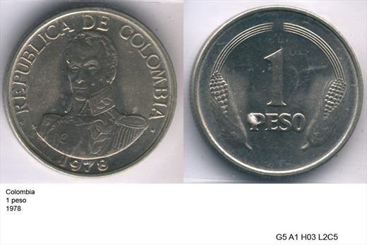 Colombia - Peso 1 - 1978 - G5 A1 H03 L2C5