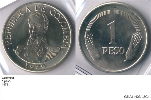 Colombia - Peso 1 - 1979 - G5 A1 H03 L3C1