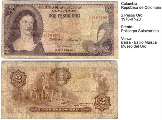 Colombia - Peso 2 - 1976-07-20