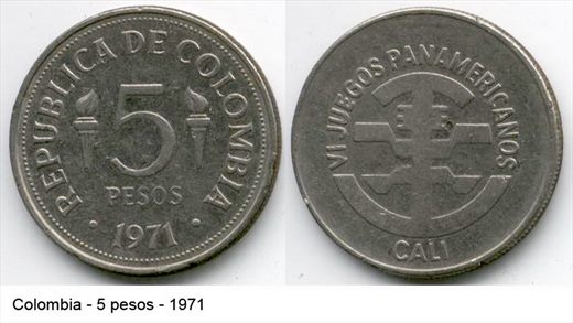 Colombia - Peso 5 - 1971
