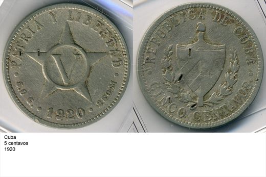 Cuba - Centavo 5 - 1920 - G6 A2 H12 L4C5
