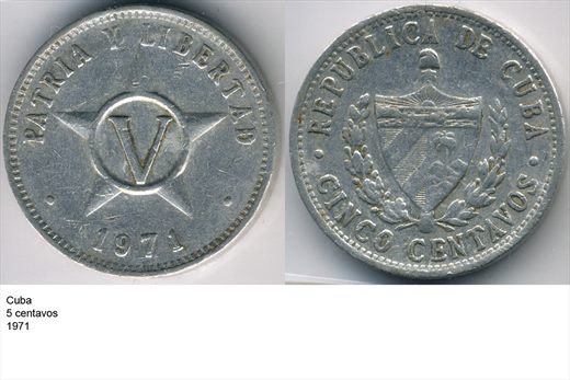 Cuba - Centavo 5 - 1971 - G6 A2 H12 L5C2