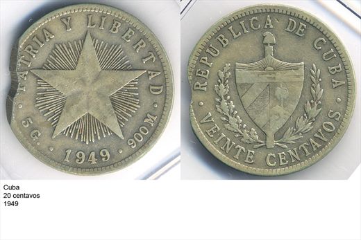 Cuba - Centavo 20 - 1949 - G5 A2 H10 L5C3