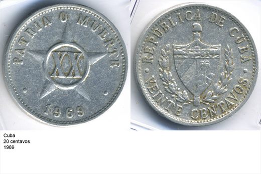 Cuba - Centavo 20 - 1969 - G5 A2 H10 L5C5