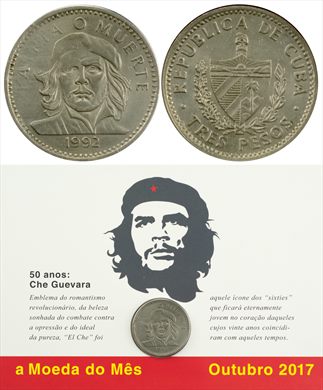 Cuba - Peso 3 - 1992 (Moeda do Mes Outubro 2017)