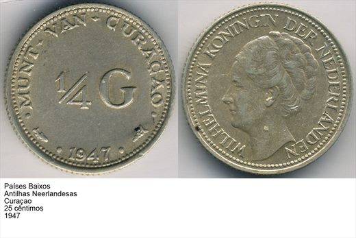 PB - AN - Curacao - Centimo 25 - 1947 - G6 A1 H11 L6C5