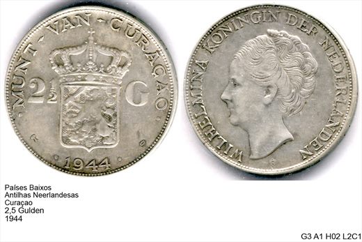 PB - AN - Curacao - Gulden 2,5 - 1944 - G3 A1 H02 L2C1