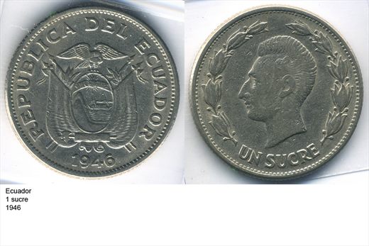 Ecuador - Sucre 1 - 1946 - G5 A2 H11 L2C4