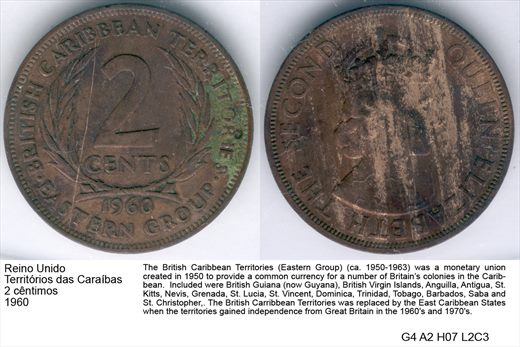 Caraibas Orientais - Centimo 2 - 1960 - G4 A2 H07 L2C3