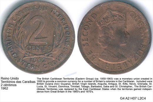 Caraibas Orientais - Centimo 2 - 1962 - G4 A2 H07 L2C4