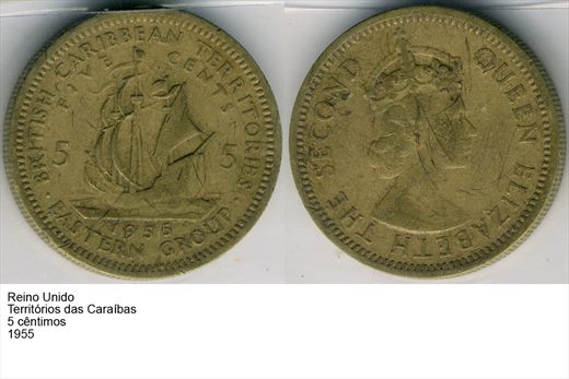 Caraibas Orientais - Centimo 5 - 1955 - G6 A2 H11 L2C6