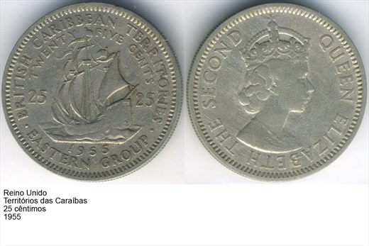 Caraibas Orientais - Centimo 25 - 1955 - G5 A2 H09 L6C2