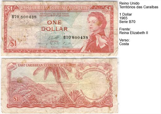 Estados das Caraibas Orientais - Dolar 1 - 1965 - Serie B70