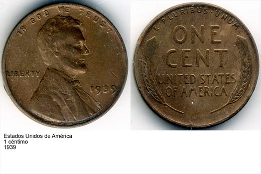 EUA - Centimo 1 - 1939 - G6 A1 H05 L5C5