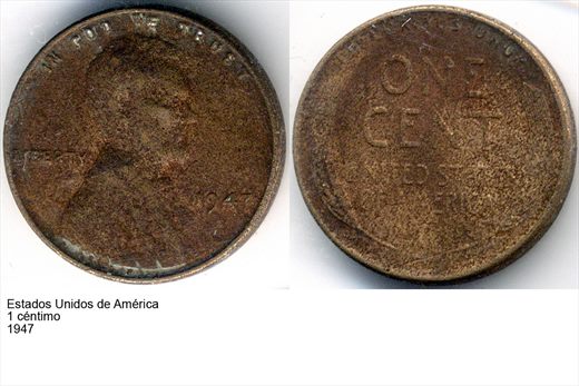 EUA - Centimo 1 - 1947 - G6 A1 H05 L7C1