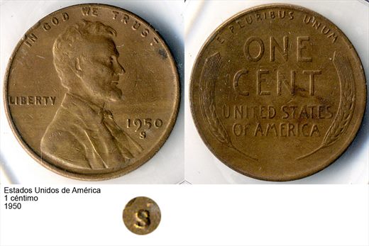 EUA - Centimo 1 - 1950 - G6 A1 H05 L7C3