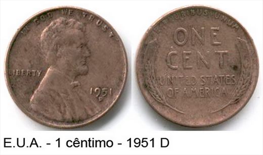EUA - Centimo 1 - 1951 D