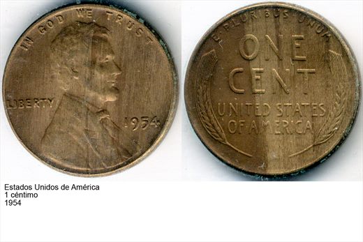 EUA - Centimo 1 - 1954 - G6 A1 H06 L1C2