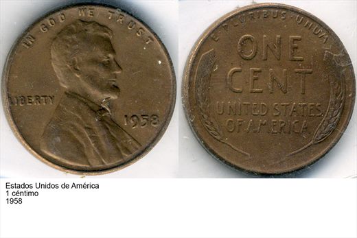 EUA - Centimo 1 - 1958 - G6 A1 H06 L1C6