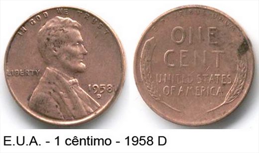 EUA - Centimo 1 - 1958 D