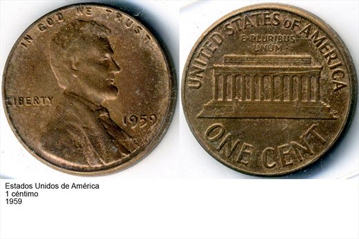 EUA - Centimo 1 - 1959 - G6 A1 H06 L2C1