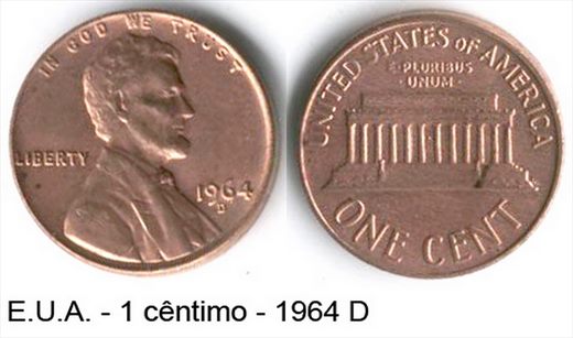EUA - Centimo 1 - 1964 D