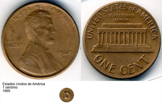 EUA - Centimo 1 - 1969 - G6 A1 H06 L3C5