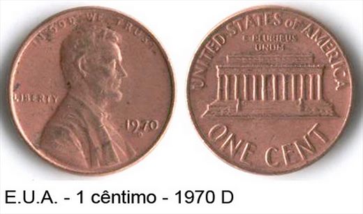 EUA - Centimo 1 - 1970 D