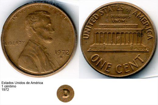 EUA - Centimo 1 - 1972 - G6 A1 H06 L4C2